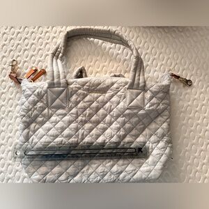 Quilted Gray Tote Bag- MZ Wallace